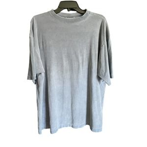 FAST Mens Pullover Crewneck Tee Shirt Lightweight Short Sleeve Size L Gray